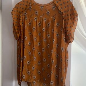 Fall short sleeve blouse